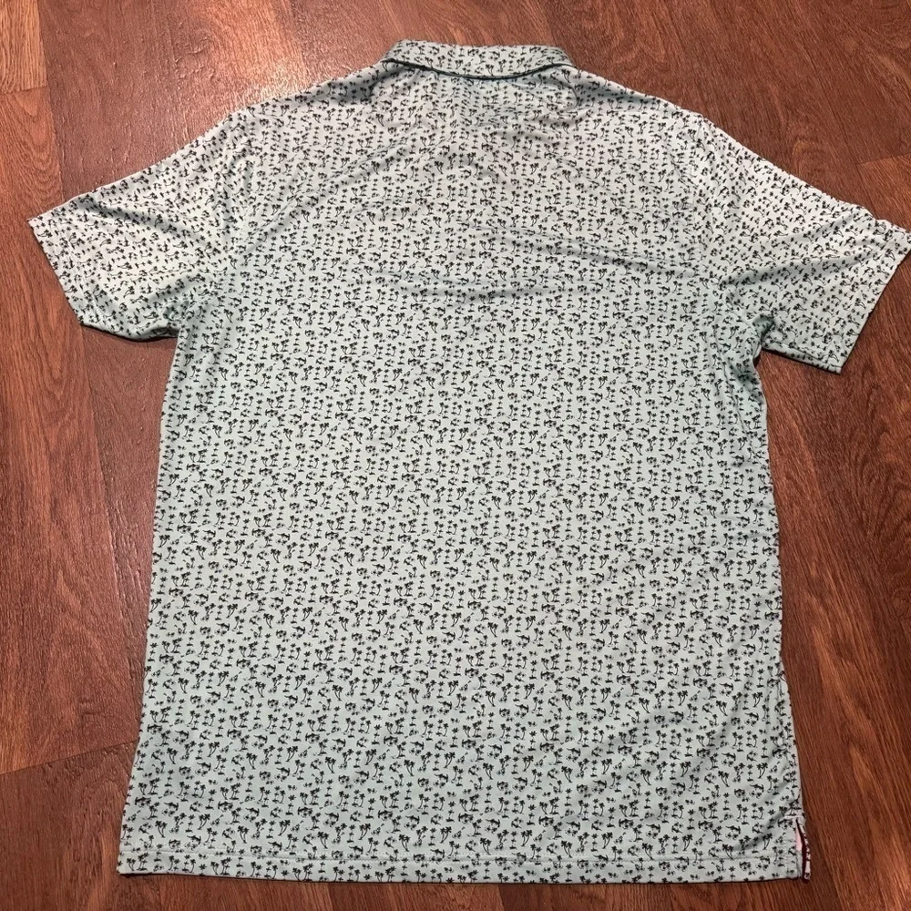 Maelreg Performance Polo Men’s Large Stretch Short Sleeve Golf Casual Palm Fish
